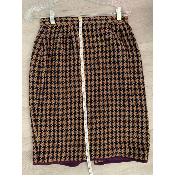 Vintage 1980 Christian Dior Herringbone Wool 2pc Set - Picture 8 of 10